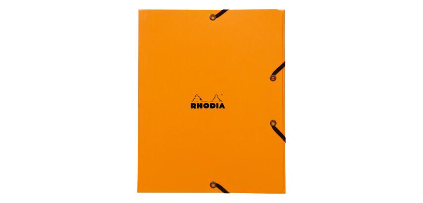 Rhodia chemise à élastiques 3 rabats 24x19 cm - Orange