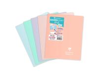 Cahier piqué Koverbook Blush 17x22cm 96 pages ligné + marge couverture polypropylène opaque Couleur aléatoire - Assortis
