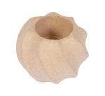 Bougeoir rond torsadé 7x7x6 cm - Kraft