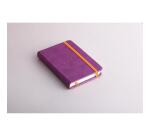 Rhodiarama carnet rembordé rigide 9x14 cm 192 pages uni papier ivoire 90g fermeture élastique - Violet