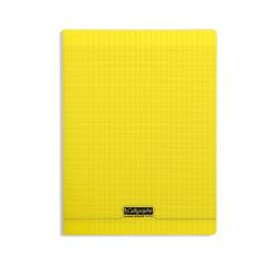 Cahier piqué 8000 POLYPRO A4 192 pages grands carreaux 90 g - Jaune