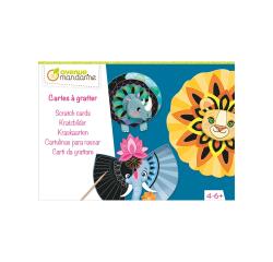 Boîte créative, Mandala animaux à gratter - Multicolore