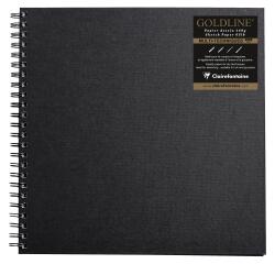 Goldline® Tekenboek hardcover spiraal 64 blad 140g 30,5x30,5cm vierkant - Wit