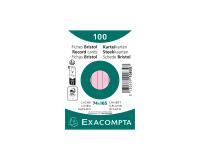 Fichas de cartulina bristol 205 g/m2 - Rayado - 74x105 mm - Rosa
