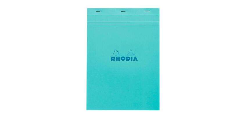 Bloc agrafé Rhodia Couleurs Azur N°18 A4 21x29,7 cm - Azur