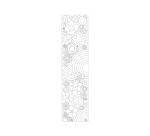 Scarf 100% silk - 180x43cm Flowerpower - White