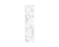 Scarf 100% silk - 180x43cm Flowerpower - White