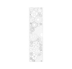 Echarpe 100% soie - 180x43cm Flowerpower - Blanc
