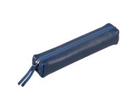 CUIR TEINTÉ Trousse SLIM 19,5x2,5x4 cm Bleu foncé