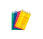Bloc Pupitre reliure intégrale 7,5x12 cm 60 feuilles détachables petits carreaux Couleur aléatoire - Assortis