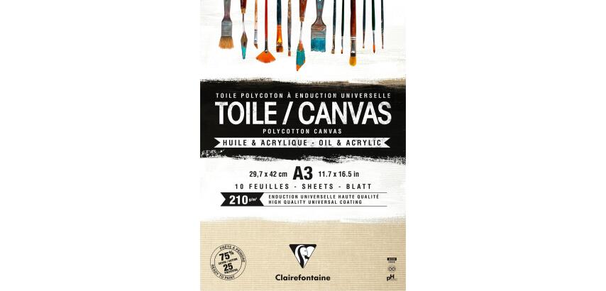 Toile à peindre Grain de sable bloc collé 10F A3 210g