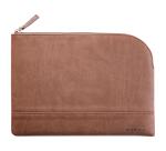 Rhodiarama pochette zippée en simili cuir - taille M (16x22 cm) - Chocolat