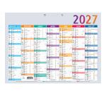 Calendrier Multicolore 43 x 33,5 cm Semestriel 2027 - Multicolore