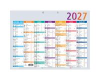 Calendrier Multicolore 43 x 33,5 cm Semestriel 2027 - Multicolore