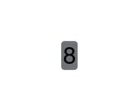 Exacompta, Hinweisschild selbstklebend, Aluminiumoptik, Ziffer 8 - 2,5x4 ,4 cm - Grau
