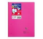 Bloc de cours agrafé grand côté Koverbook A4+ 80 feuilles détachables perforées 4 trous petits carreaux + marge couleur aléatoire