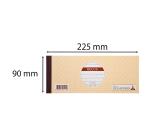 Carnet de reçus 9 x 22,5 cm 50 feuillets 10 colonnes