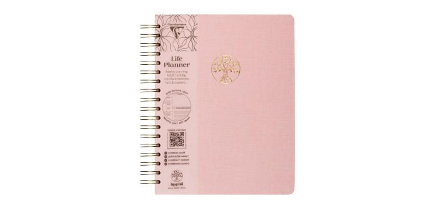 Inspire, Life planner, Carnet reliure intégrale 19x25 cm, couverture Toile du Marais, 192 pages, imprimé, ass.