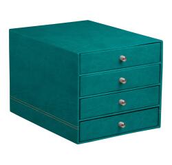 Rhodia Rhodiarama Drawer Storage Box - 4 Drawer - 24.8 x 32.7 x 22.8 cm - Peacock