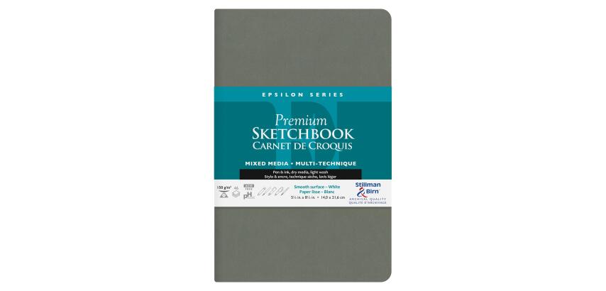 Epsilon Series carnet souple 46F 21,6x14cm 150g - Blanc