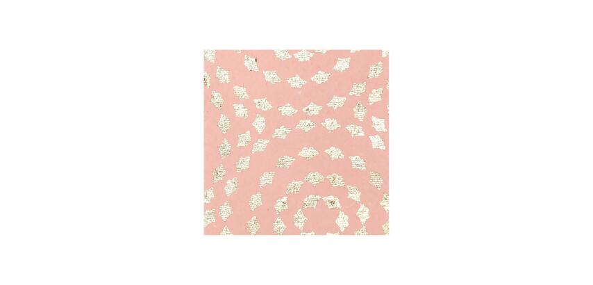 PAPIER ARTISANAL, Étui de 10 feuilles au format 50x70cm - Cercles rose