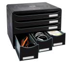 Cassettiera Store-Box 6 cassetti Glossy - Nero glossy