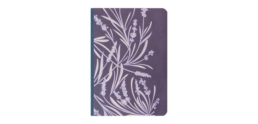 Jardin des Sens, Carnet brochure souple A6 10,5x14,8 cm, 144 pages, ligné, dos toilé, ass.