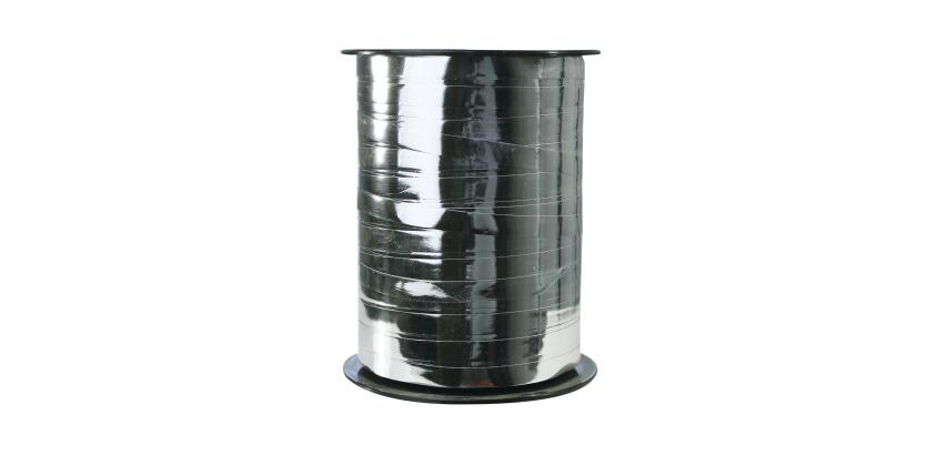 Bobijn Metallic geschenklint 250mx7mmm - Zilver