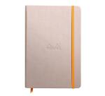 Rhodiarama Notizbuch A5, fester Einband, 96 Blatt blanko, Papier elfenbein 90g, mit Gummizugverschluss - Beige