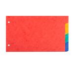 Divider 12,5x20cm pressboard 225g 4tabs - Assorted colours