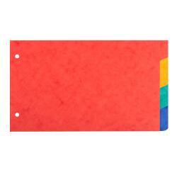 Divider 12,5x20cm pressboard 225g 4tabs - Assorted colours
