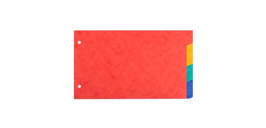 Divider 12,5x20cm pressboard 225g 4tabs - Assorted colours