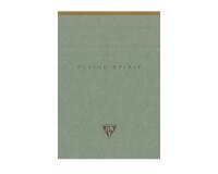 Flying Spirit Green bloc entoilé entête A6 140p détach. Ligné motifs assortis papier ivoire 90g - Vert de gris