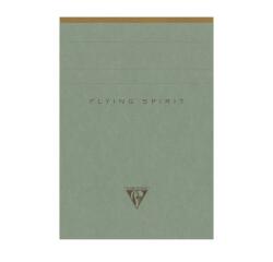 Flying Spirit Green bloc entoilé entête A6 140p détach. Ligné motifs assortis papier ivoire 90g - Vert de gris