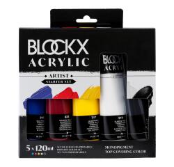 Set Acrylfarben, Acrylic Artist, 5x120ml - Primärfarben
