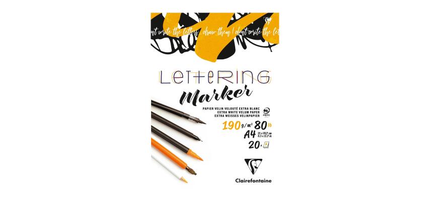 Lettering bloc collé 20F A4 190g