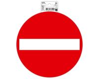 Paneel in slipvrij klevend PVC 'Verboden toegang' 20 cm rood