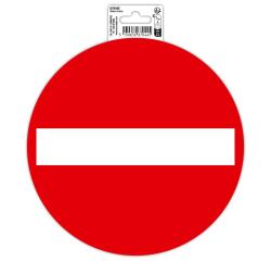 Paneel in slipvrij klevend PVC 'Verboden toegang' 20 cm rood