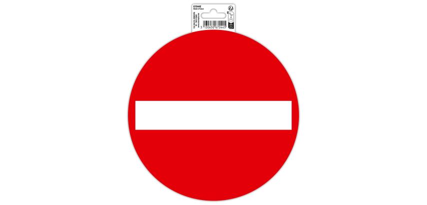 Adhesive vinyl pictogram Direction prohibited 20 cm - Red