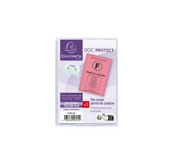 Estuche Exacompta de 10 fundas de protección para carnet de conducir PVC liso 15x100º - 73x107mm