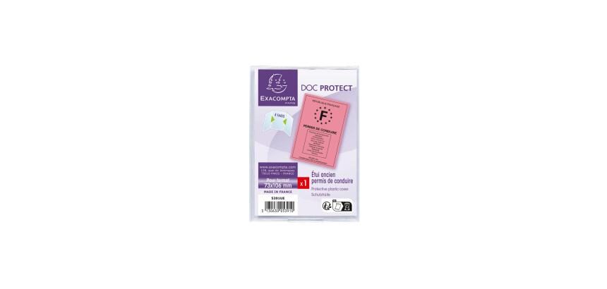 Exacompta PVC European Driving Licence Protective Sleeves - Crystal
