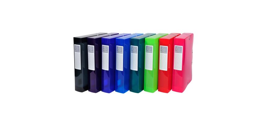 Exacompta Iderama Filing Box, A4, 60mm spine, PP - Assorted colours