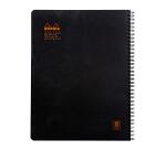Notebook Rhodia Classic reliure intégrale & 22,5x29,7 cm 160 pages petits carreaux 5x5 avec cadre en-tête détachables perforation 4 trous 80g - Assortis