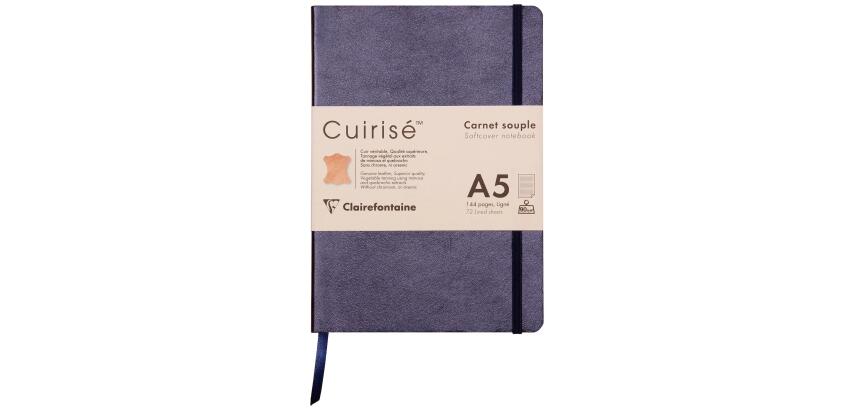 CUIRISÉ Carnet souple A5, 144 pages lignées - Pétrole