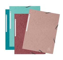 Carpeta exacompta skandi gomas carton tres solapas din a4 lote de 4 unidades colores surtidos