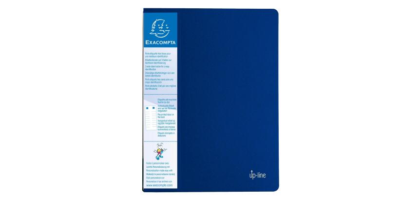 Protège-documents en polypropylène rigide avec porte étiquette 3 faces Up Line Opaque 80 vues - A4