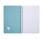 Carnet reliure intégrale Linicolor ESSENCE 11x17 cm 100 pages petits carreaux couverture plastique polypropyène rainuré - Assortis
