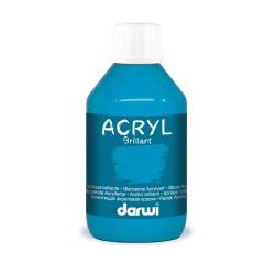 Darwi peinture acrylique brillante, flacon de 250 ml, bleu clair