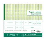 Piqûre 27x32cm - Registre unique du personnel (salariés et stagiaires) - 56 pages
