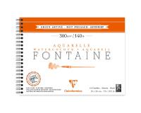 Fontaine album spiralé 12F 19x26cm 300g grain satiné